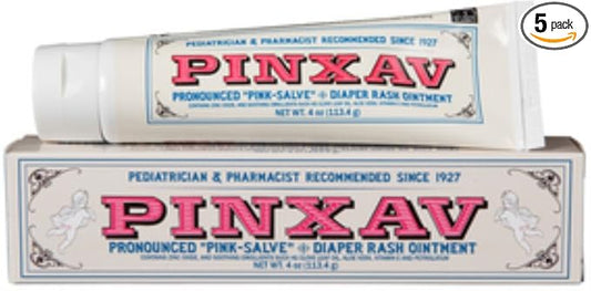 Pinxav Diaper Rash Cream 4 oz (Pack of 5)