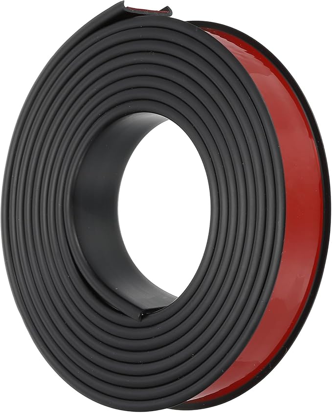 PATIKIL TPE U-Shape Edge Banding, 1 Inch x 9.8ft Self Adhesive Flexible Veneer Edging Trim Furniture Edge Protector for Shelf Cabinet Table Repair Restoration, Black