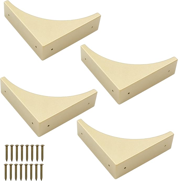 Bivethoi 4 Packs Bronze Box Corner Protectors, Edge Cover Safety Guard Furniture Decorative Metal Table Corner (2.76" x 0.79")