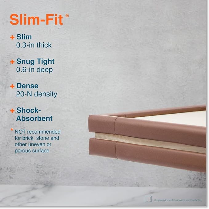 Slim-Fit 18ft Edge 16 Corners - Bundle & Save - RovingCove Slimfit Edge Corner Guards, Coffee Brown