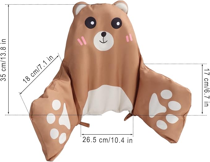 High Chair Cushion, for IKEA High Chair Cushion, Cushion High Chair, for IKEA Highchair Cushion for IKEA Antilop Highchair, Built-in Inflatable Cushion, Baby Sitting More Comfortable (Brown Bear)