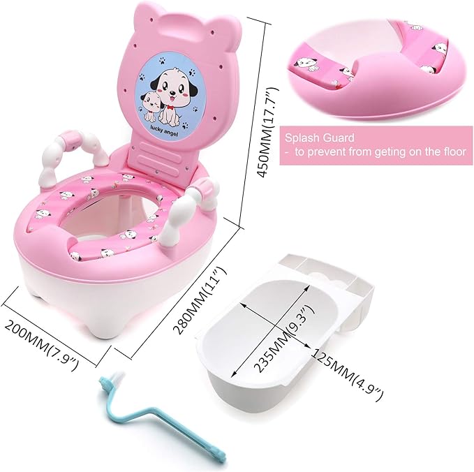 XKMT- Baby Kids Portable Bear Blue Potty Training Seat Toddler Lovely Toilet Seat Stool Chair [P/N: ET-BABY003-PINK]