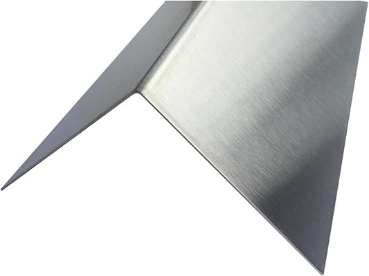 Brushed 304 Stainless Steel Corner Guards, 48" Wall Protectors, 20ga & 16ga, Available in 1/2" to 4", Multi-Pack Options (1, 2, 5, or 10) (5, 4 x 4, 20ga, No Hug Edges)