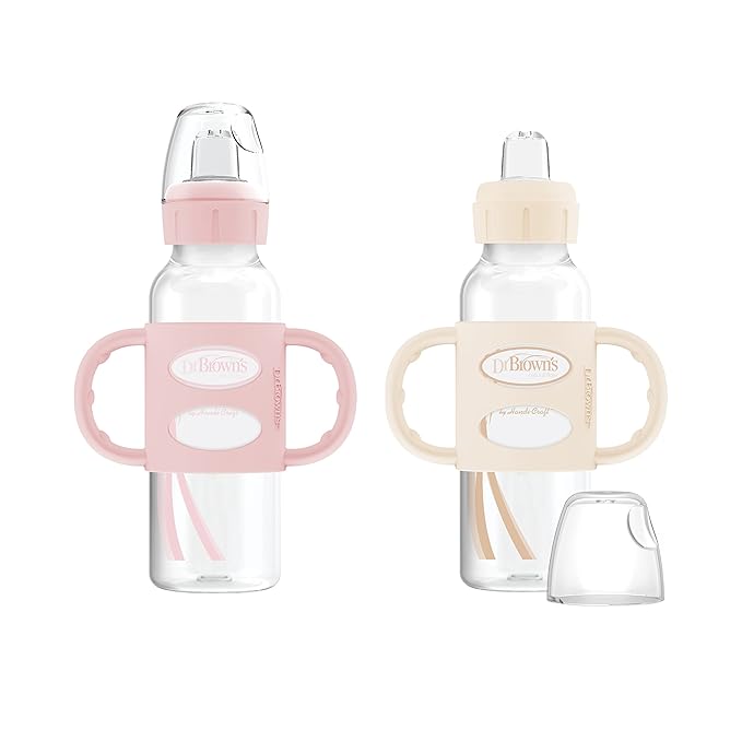 Dr. Brown's Milestones Sippy Bottle 2-Pack with Level 3 Medium-Fast Flow Nipple 6-Pack for 6 Months Plus Babies