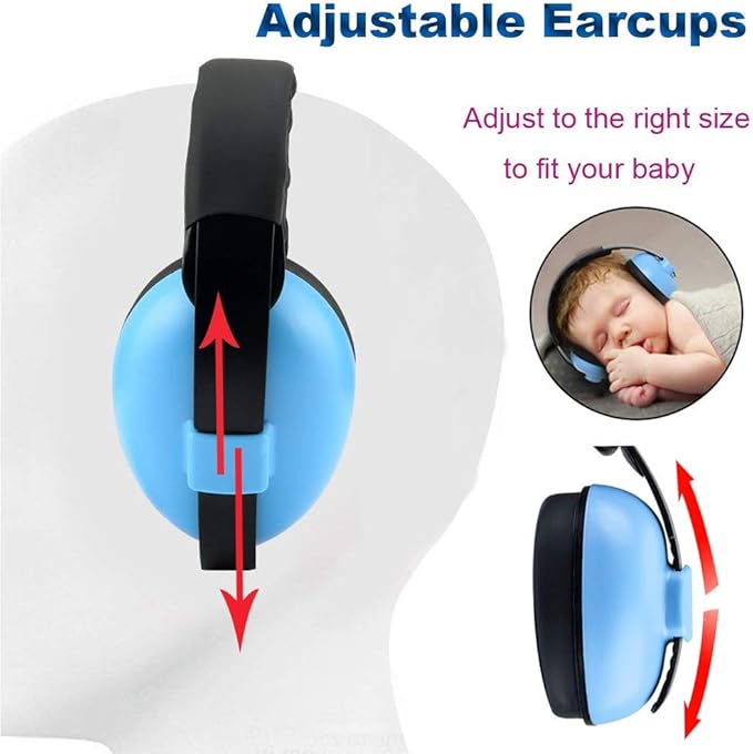 Solar-Power Baby Noise Cancelling Headphones, Ear Protection Earmuffs for 0-3 Years Kids