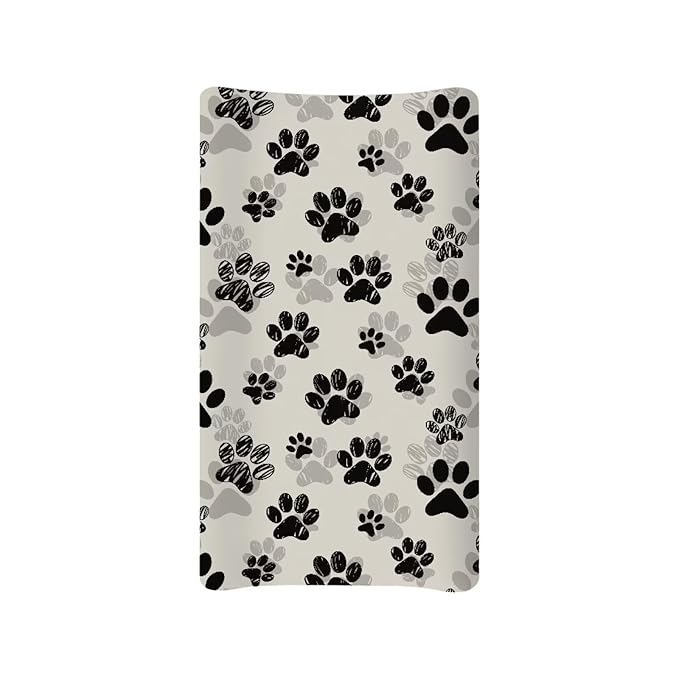 ZDCUSTOM Changing Pad Cover Animal Dog Paw Print Changing Table Sheets Diaper Changing Pad Covers Changing Table Pads Sheets for Baby Girls Boys