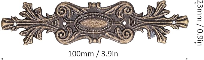 10PCS Retro Carved Furniture Corner Protectors, Furniture Decorative Edge Cover Antique Metal Carved Corner Protector Decorative Metal Trim with Screws for Wooden Box Jewelry Gift Case Cabinet