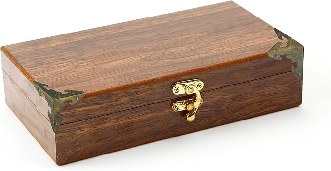 uxcell 20 Pcs Decorative Box Corner Cover, 49mm Metal Edge Guard, Furniture Corner Edges Protector with Screws, Bronze