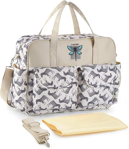 Kamay's Mummy Shoulder Bag Diaper Bag Chic Nappy Changing Bag Tote/Messenger Style Large with Changing Mat, Adjustable Straps