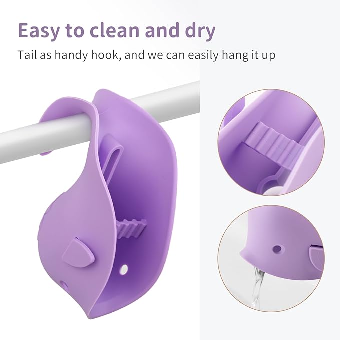 Faucet Cover Bathtub Baby Spout Cover Soft,Bath Faucet Cover for Baby's and Kid's Safety (Whale Purple)