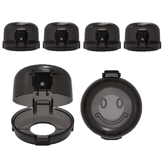 5 Pack Stove Knob Safety Covers – Child Proof Gas Stove Knob Covers, Universal Oven Lock Safety for Baby, Heat-Resistant Plastic Stove Knob Guards for Kitchen Safety (Black)