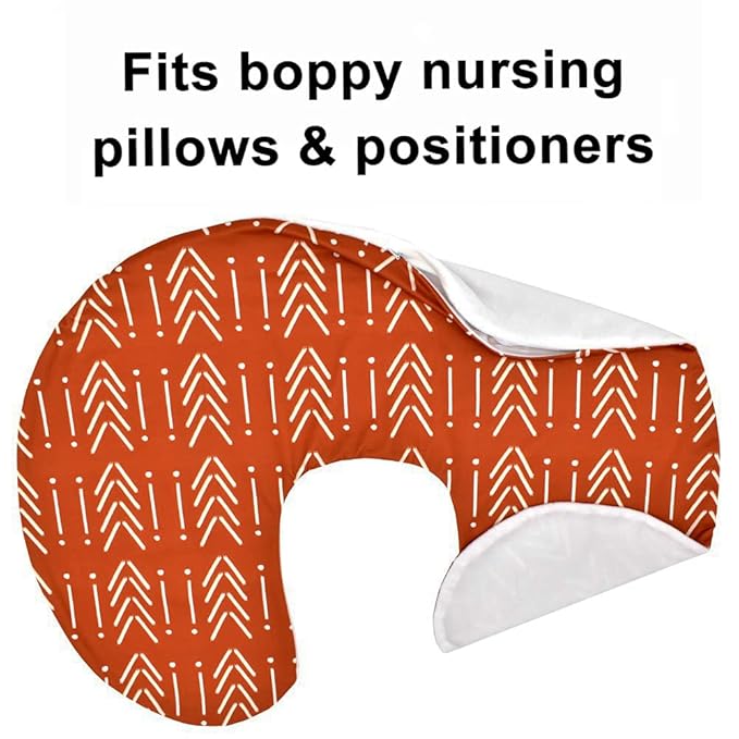 Nursing Pillow Cover, Breastfeeding Pillow Cover, Rust Nursing Pillow Cover, Breastfeeding Pillow Slipcover, Rust Nursery Decor, Soft Fits Snug On Infant