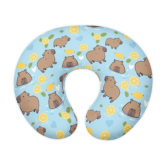 Orange and Capybara Nursing Pillow Cover Ultra Soft Comfortable Newborn Nursing Pillow Case Breathable and Skin Friendly