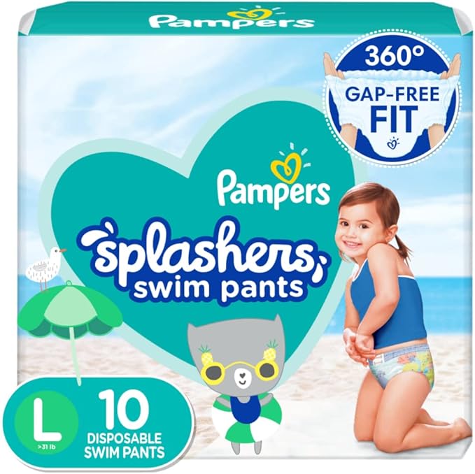 pampers splashers Swim Diapers Large 10 ct