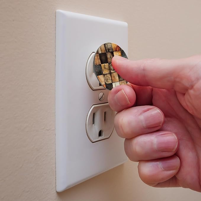 Various Wooden Outlet Covers Baby Proofing Safe & Secure Electric Plug Protectors | Socket Covers for Home & Office