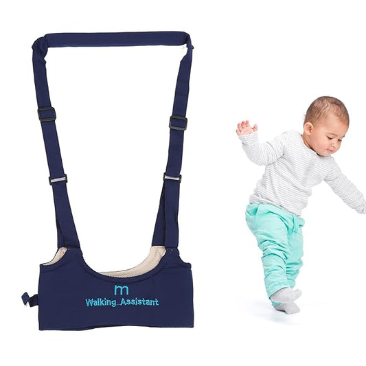 Baby Walker Baby Walking Harness Adjustable Handheld Kids Walker Helper Walking Learning Helper for Toddler 8-20 Months(Navy Blue)