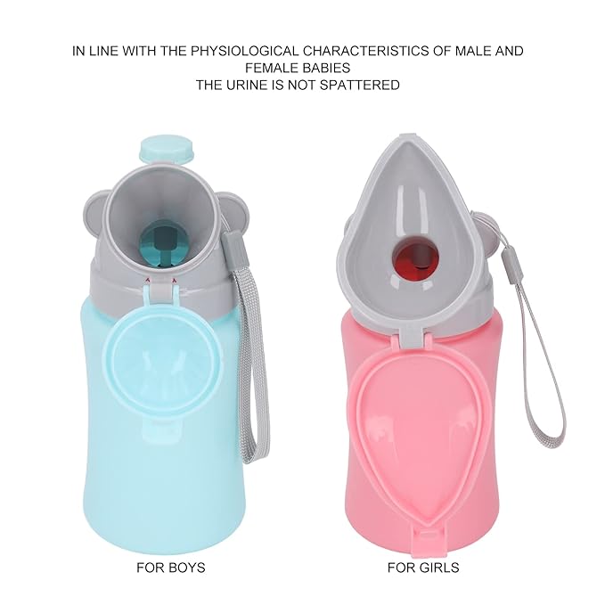 Travel Potty Emergency Urinal Potty Toilet for Car Travel and Camping, Child Kid Toddler Pee Training Cup (Blue for Boy)