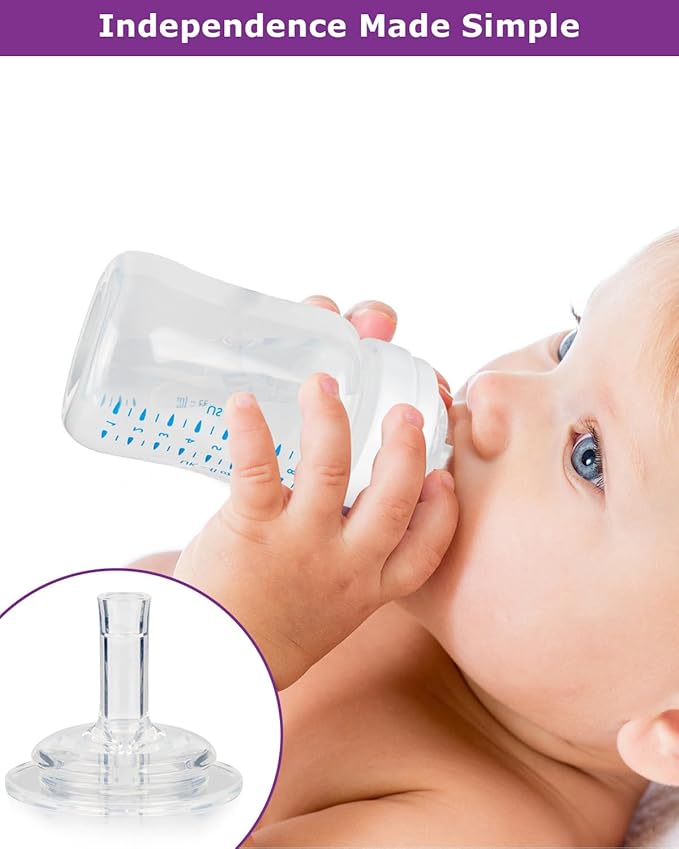 Straw Cup Nipples for Philips Avent Anti-Colic Baby Bottles,Food Grade Silicone Sippy Spout，Variable Flow Soft Nipple，6m+,4-Count