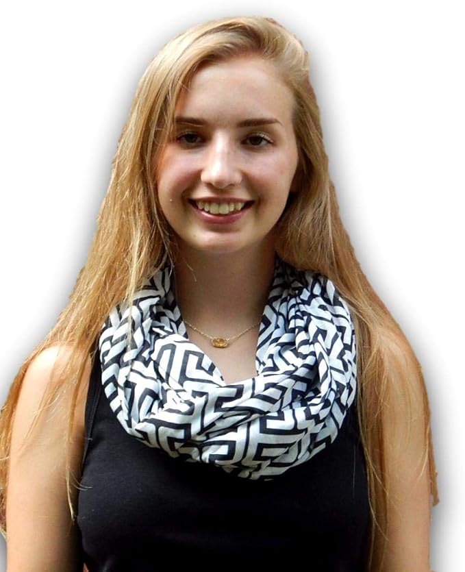 Infinity Nursing Scarf for Breastfeeding | Cover Hides Back for Discreet Privacy
