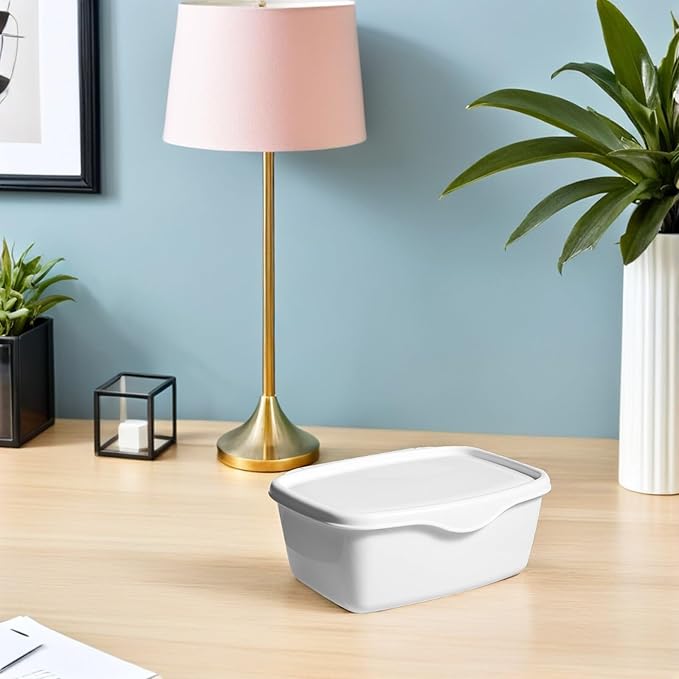 Wet Tissue Box with Lid Square Plastic Storage Container for Baby Wipes Bathroom Desktop Organization Compact 7.1 Inch Holder