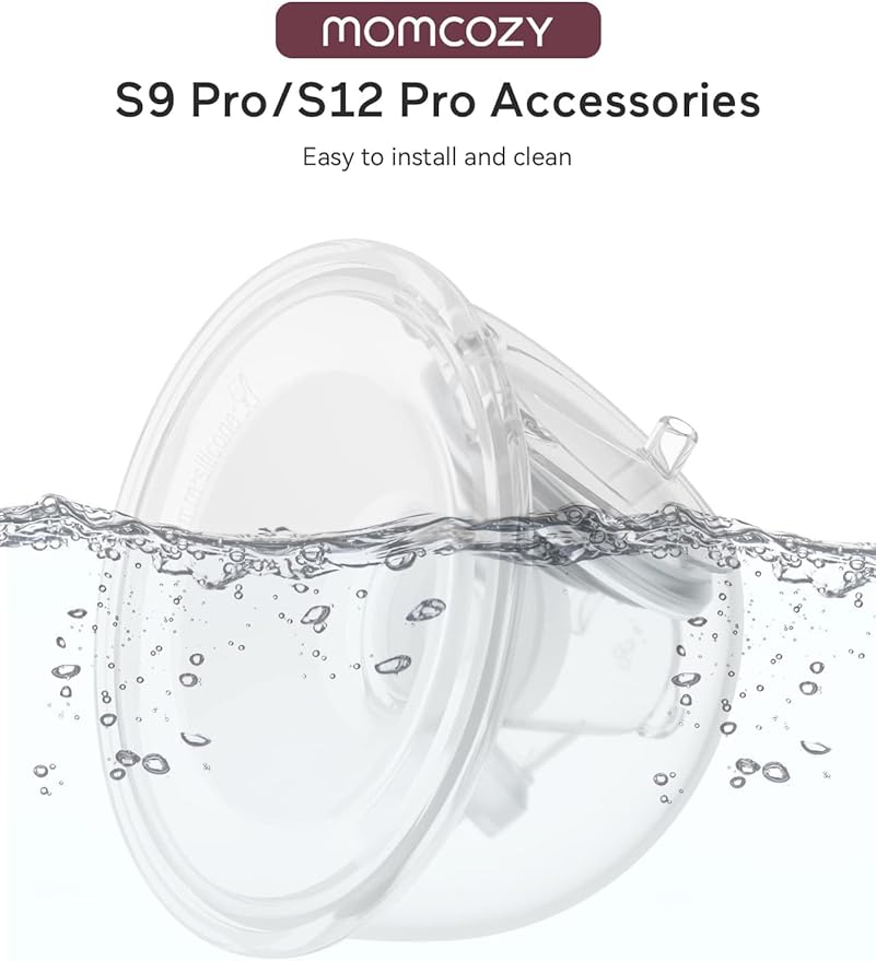 Momcozy Original S9 Pro/S12 Pro Replacement Accessories, Only Compatible with S9 Pro/S12 Pro Breast Pump NOT for S9/S12/S12Pro-Quick (Single-Sealed Full Set Collector 24mm Flange 180ml, 1 Pack)
