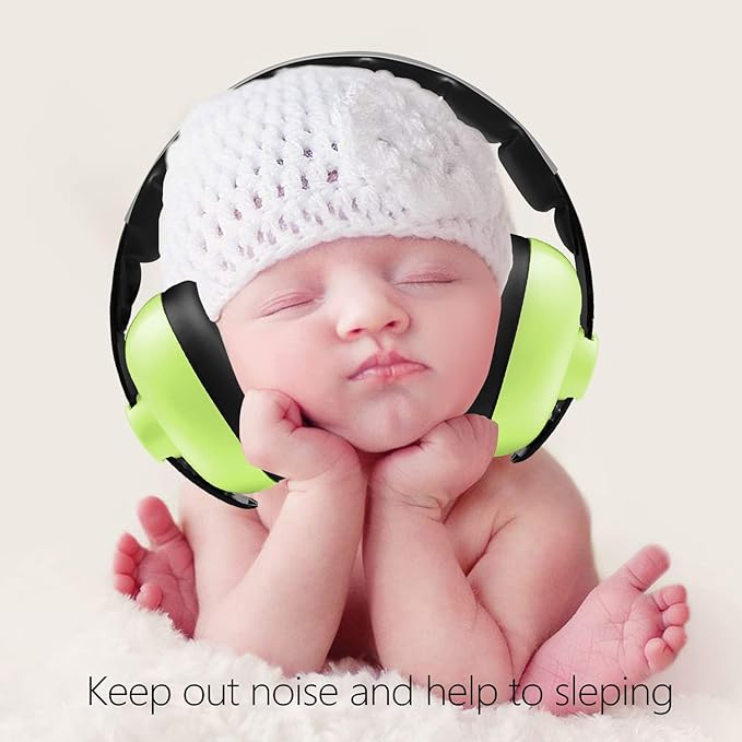 BBTKCARE Baby Ear Protection Noise Cancelling HeadPhones for Babies for 3 Months to 3 Years (Green)