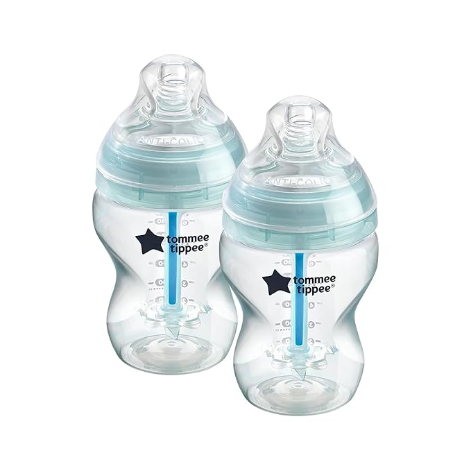 Tommee Tippee Closer to Nature 260 ml/9fl oz Anti-Colic Plus Feeding Bottles ...