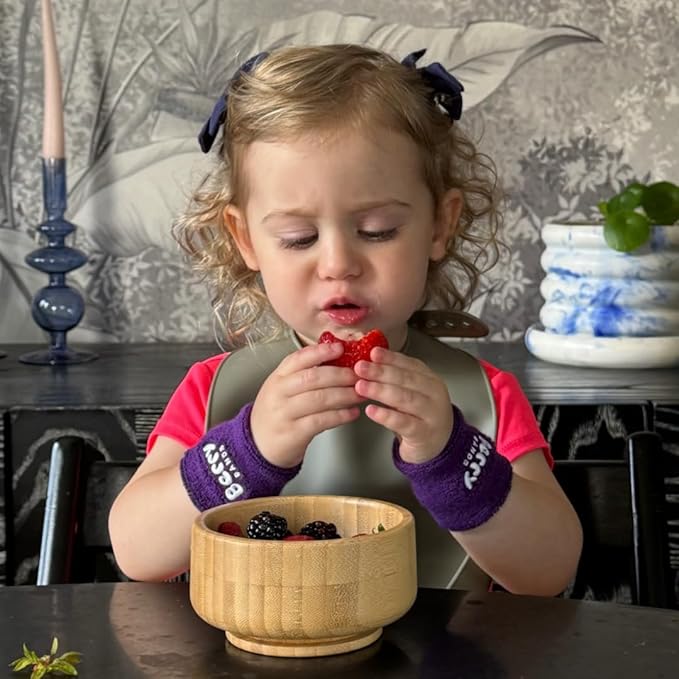 Drip-Stopping Wristbands for Kids (6M+) | Reusable, Organic Cotton, Absorbent Wristbands for Mess-Free Eating | Toddler & Baby Feeding Essentials