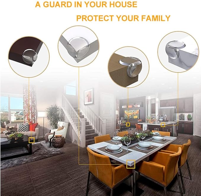 Corner Protector Baby, Table Corner Guards & Edge Protector for Baby & Baby Safety, Corner Guards for Furniture (12 Pcs)