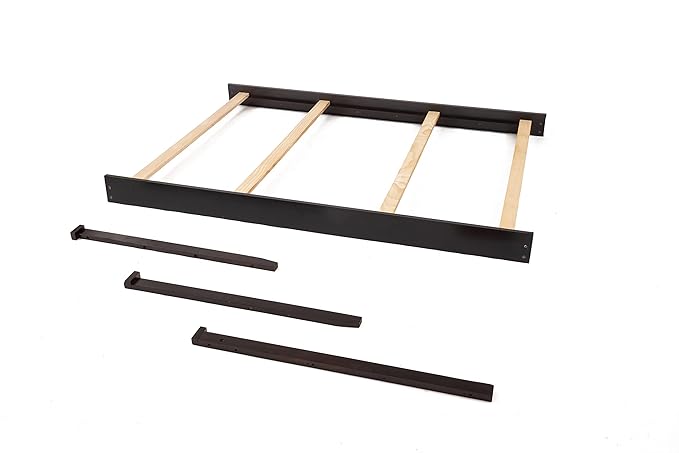 Full-Size Conversion Kit Bed Rails for Sorelle Crib & Changer Combos - Solid Wood Rail - Toddler & Adult Rail for Full-Size Beds - Nursery & Baby Furniture (Espresso - Brittany Crib & Changer)