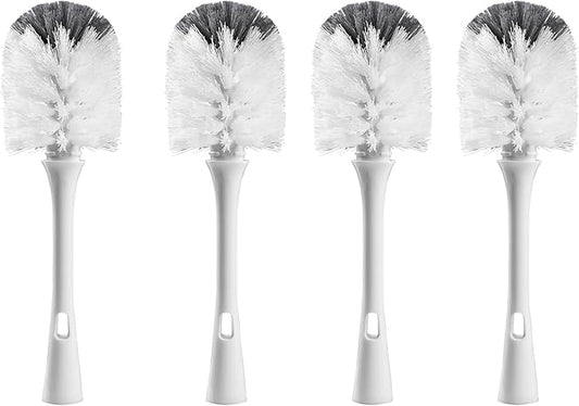 Bottle Brush Replacement Head for OXO Bottle Brush Only, 4 Pack Bottle Brush Refills, Dual Bristle Design for Baby Bottles, Water Bottles, Glasswares