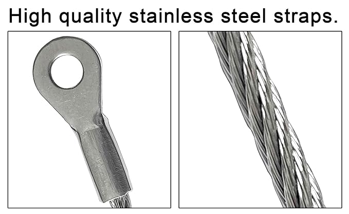14 inches Stainless Steel Furniture Straps for Baby Proofing, No-Drill Furniture Anchors Earthquake Straps, Prevent Falling and Anti Tip TV Safety Straps, 6 Pcs