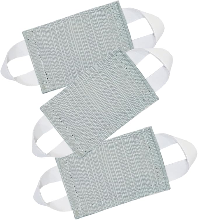 Baby Proof Door Silencer & Cloth Latch Cover, Quiet Close Anti-Slam Pads to Prevent Slamming and Accidental Locking, for Nursery and Toddler Safety (3, Natural Teal, 4.1 * 3.1 inches)