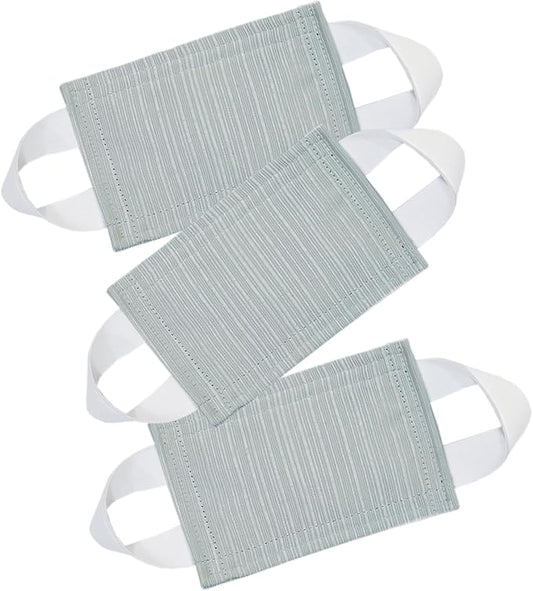 Baby Proof Door Silencer & Cloth Latch Cover, Quiet Close Anti-Slam Pads to Prevent Slamming and Accidental Locking, for Nursery and Toddler Safety (3, Natural Teal, 4.1 * 3.1 inches)