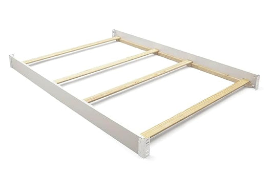 Full-Size Conversion Kit Bed Rails Compatible with Emerson Convertible Crib by Delta Children - Solid Wood Rail #0050 - Toddler & Adult Bed Rail for Full-Size - Nursery Furniture (Bianca White - 130)