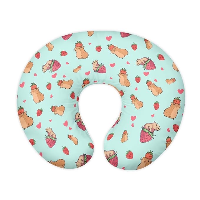 Forchrinse Capybara Nursing Pillow Cover for Girls Cute Print Nursing Pillow Slipcover Breastfeeding Cushion Cover Baby Shower for Mom