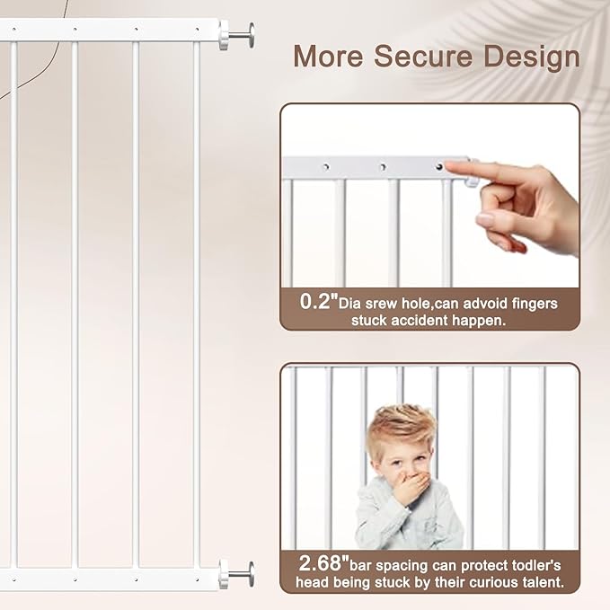 Fairy Baby Window Guards for Children, 87.4"-112.2" Adjustable Wide Child Safety Window Guard Prevents Accidental Falls, Home Security Childproof Interior Bar Guard for Windows Wide (4 Panels)