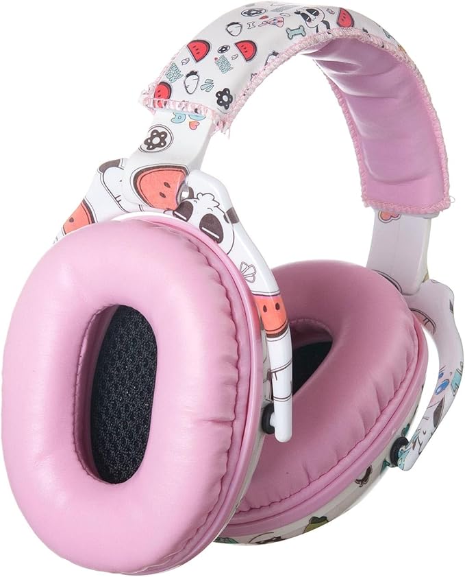 Kids Hearing Protection,25dB NRR Noise Reduction,Sound Proof for Kids,Toddler,Safety Earmuffs for Concert,Airplane,Autism,Monster Jam,Travel,School- Pink Panda