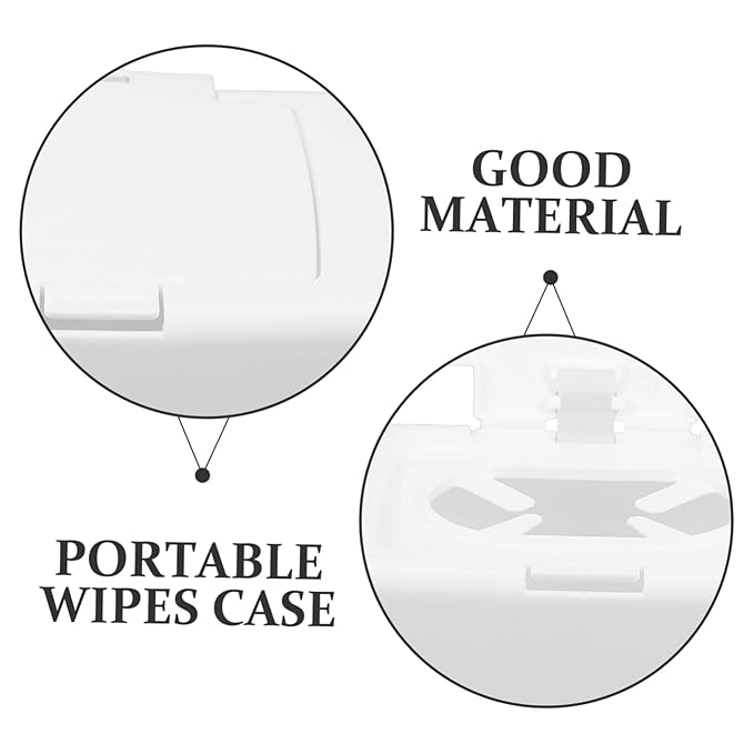 Luxshiny Refillable Wipe Dispenser Box Portable Wipes Holder for Room Kitchen Bathroom Lightweight Cover Compact Design for Storage