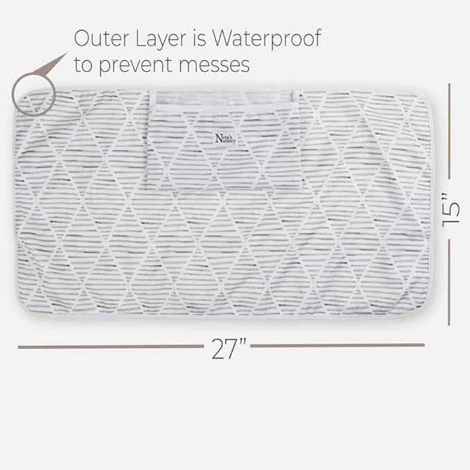 Nora’s Nursery Portable Baby Diaper Changing Pad - Waterproof Foldable Changing Mat for On-the-Go Diaper Changes - Travel Friendly, Easy Clean, Soft & Durable for Infants and Toddlers - Boho