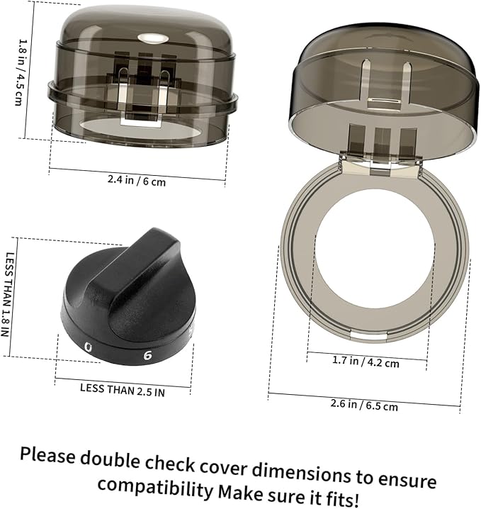 OSALADI 6pcs Transparent Safety Covers Kitchen Stove Gas Knob Covers Toddler Child Proof Kitchen Safety Guard Child Safety Oven Knob Covers for Home Kitchen Easy Installation