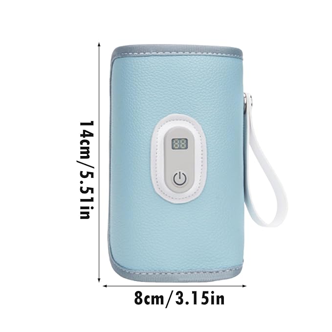 Rechargeable Bottle Warmer - Portable Milk Warmer, Fast Heating Bottle Warming for Breastmilk & Water | Precise Temperature Control, Digital Display for Travel, Mom & Dad, Home Nursery
