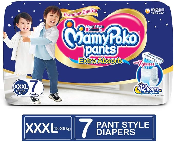 MamyPoko Pants Extra Absorb Diapers, XXXL (Pack of 7)