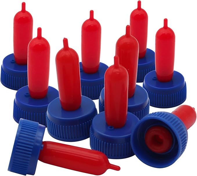 Baby Goat Nipple, 20 Pieces Goat Lamb Teat Feeder Bottle Topper Feeding,Soft Rubber Goat Milk Drinking Nipple for Nursing Lambs,Puppy (Blue, 20 Pieces)