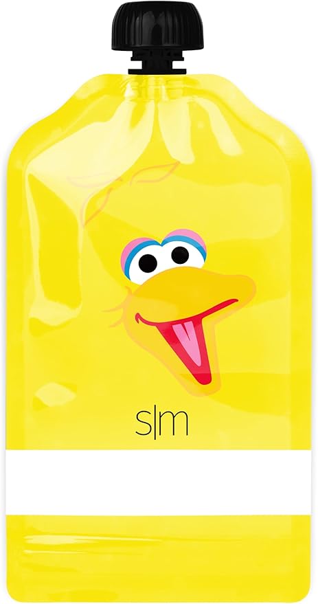 Simple Modern Sesame Street Reusable Baby Food Pouches for Toddlers | BPA Free Plastic, Food Safe, Freezer Safe | Refillable for Applesauce Yogurt & Puree Squeeze Pouch | 10 pack | 5oz | Sesame Street