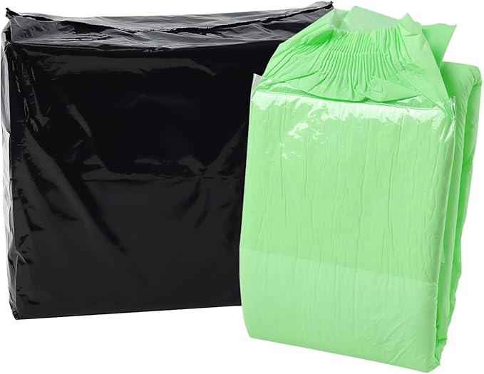 CutiePlusU Disposable Adult Diaper Heavy Absorption Dry Surface All Night- Green 10 Pieces (Medium 28"-38")