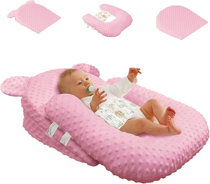 Baby Feeding Pillow Adjustable Newborn Nursing Pillow for Breastfeeding,Bottle Feeding Washable(Pink, One Size)