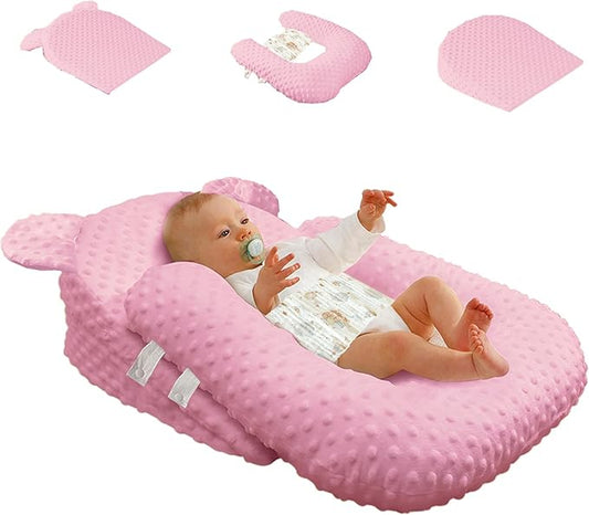 Baby Feeding Pillow Adjustable Newborn Nursing Pillow for Breastfeeding,Bottle Feeding Washable(Pink, One Size)
