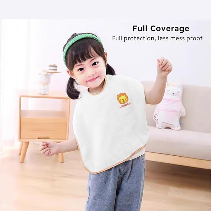 Bibs Set Large Toddler Bibs Ultra Soft & Absorbent,Pullover Baby Bibs for Drooling Feeding