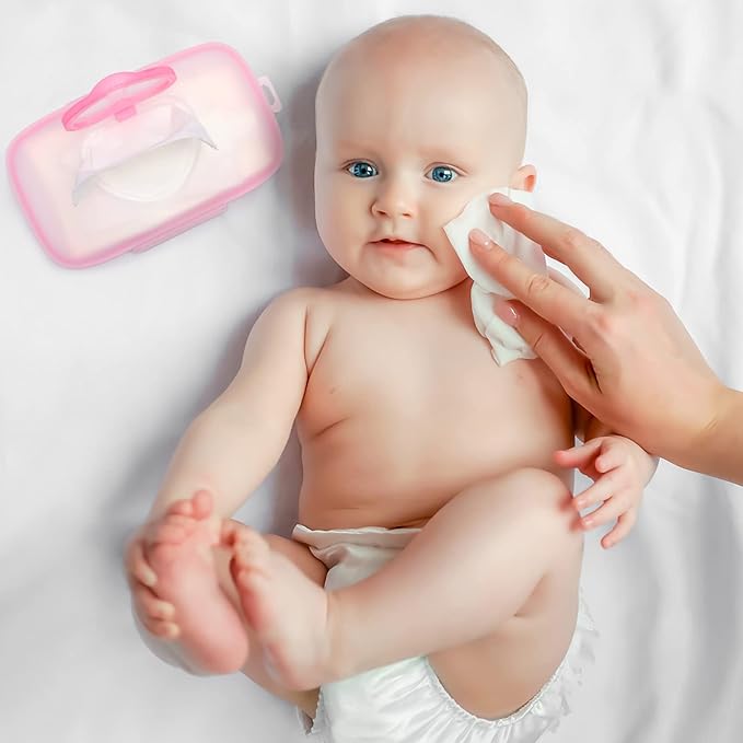 On- The- Go Wipes Dispenser Baby Outdoor Travel Stroller Wet Wipes Box Refillable Container for Car Bathroom Living Room